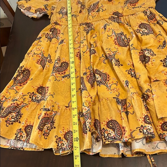 Torrid Challis Lace Back Flutter Sleeve Mini Dress Yellow Size 2X - Picture 3 of 16